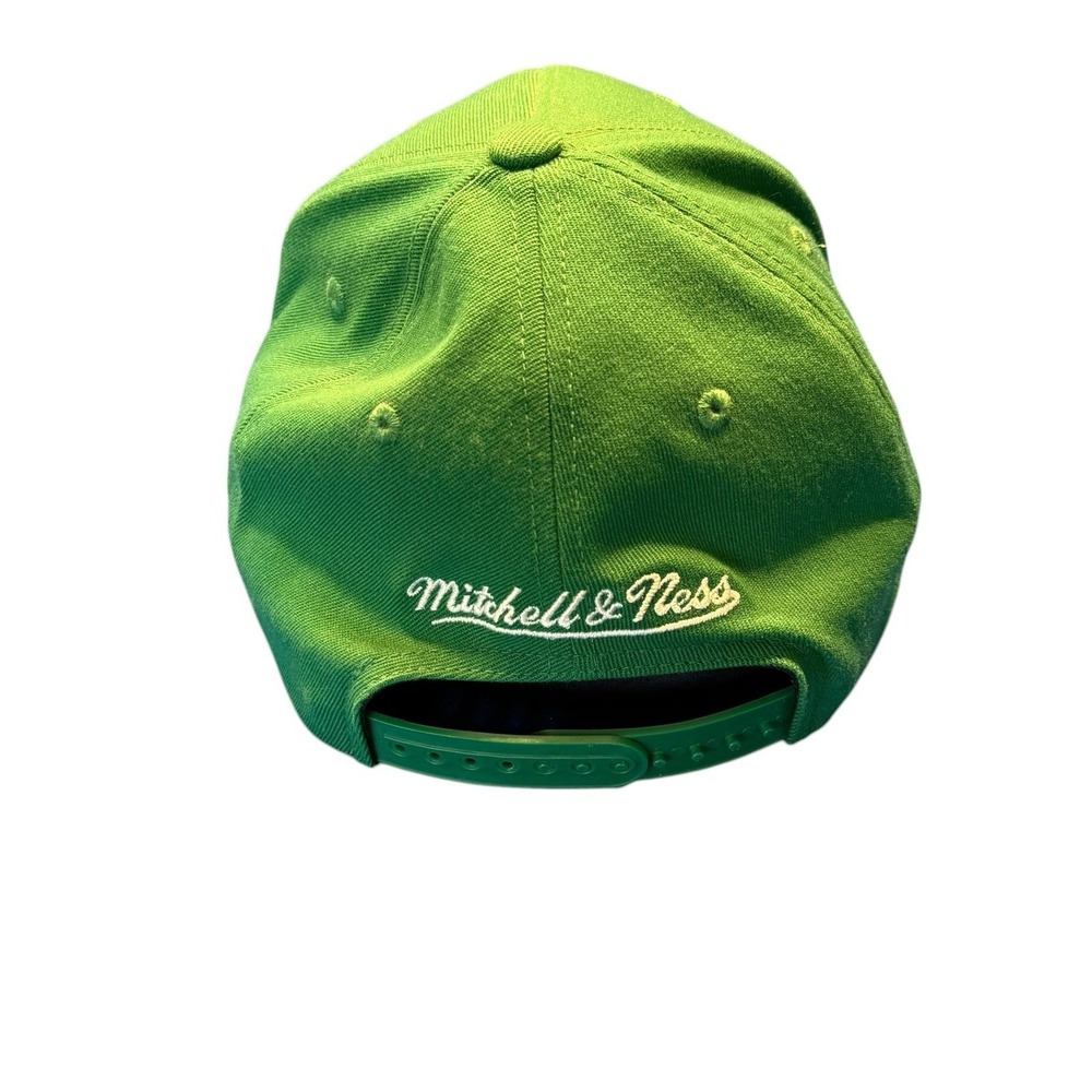 Mitchell & Ness Authentic Boston Celtics Snapback Hat NBA Green New - Picture 6 of 7